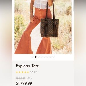 Vintage boho Louis Vuitton explorer tote